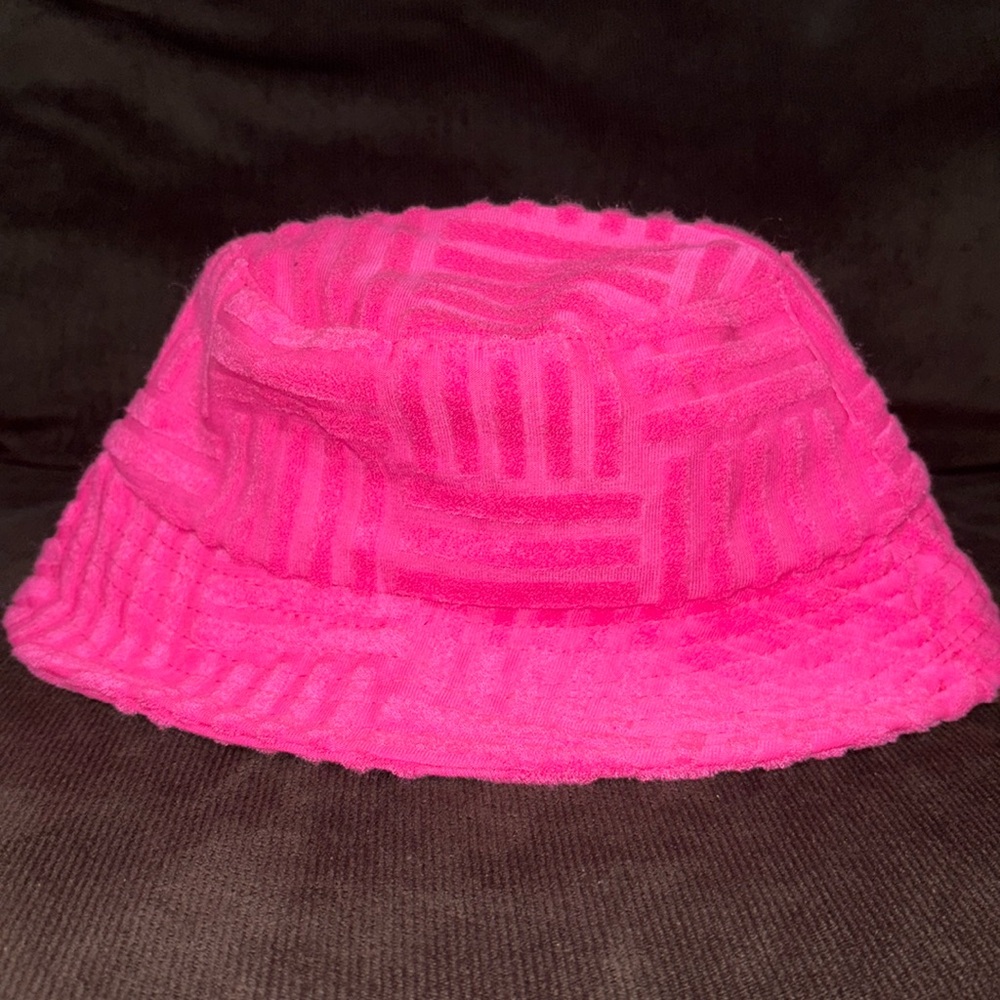 Pink bucket hat